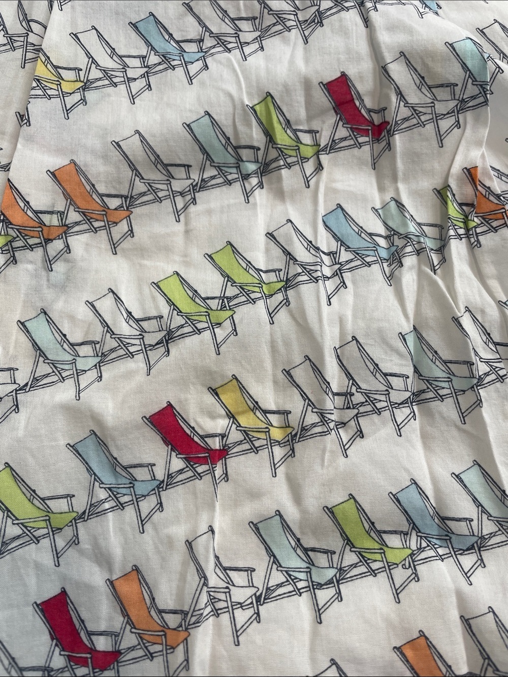 Liz Claiborne White A-Line Skirt with Multicolor Chair Print - Picture 3 of 6